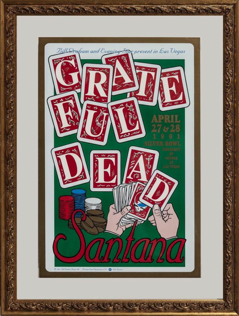 Grateful Dead and Santana Las Vegas Concert Poster front side