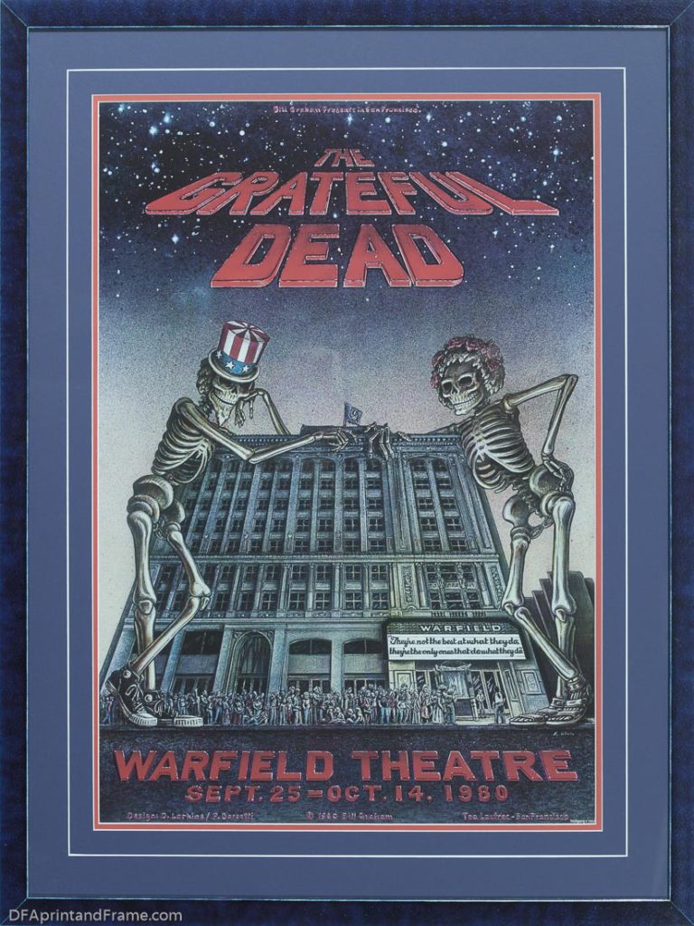 The Grateful Dead at Warfield Theatre Concert Poster