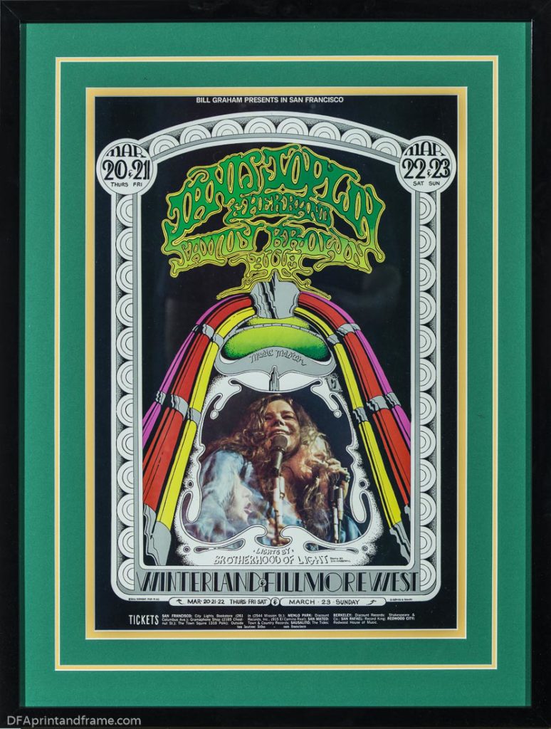 Janis Joplin 2nd Edition Concert Poster at Fillmore West