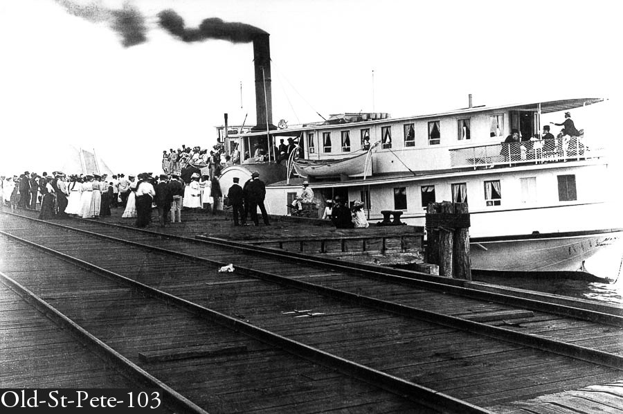 Steamer at the old St Petersburg Pier