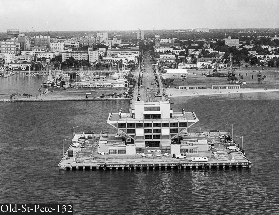 The inverted pyramid pier  under construction in St Petersburg, FL